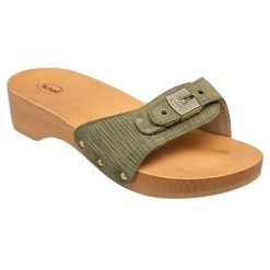 Klapki turystyczne damskie Scholl Pescura Heel Light. Zielone klapki damskie Scholl, na lato, bez wzorów, z gumy, retro, bez obcasa, na szpilce, bez zapięcia. Za 332.64 zł.
