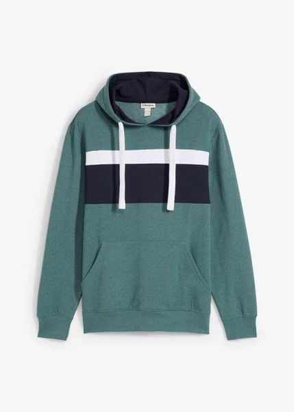Bluza z kapturem. Zielone bluzy męskie bonprix, l, bez wzorów, z kapturem. Za 97.99 zł.