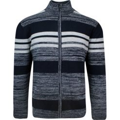 Lekki Sweter Na Zamek - Pioneer - Granatowy Melanż, Paski. Niebieskie swetry męskie Pioneer, m, bez wzorów, z bawełny, casualowe, bez kołnierzyka, bez ramiączek. Za 255.00 zł.