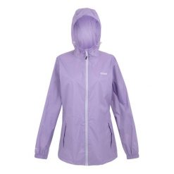 Kurtka Wodoodporna Damska Pack It III. Szare kurtki sportowe damskie Regatta, s, bez wzorów, z materiału, bez ramiączek, z kapturem, trekkingowe. Za 81.99 zł.