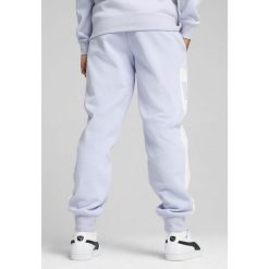 Damskie spodnie dresowe Around The Block PUMA Cool Weather Blue. Niebieskie spodnie dresowe damskie Puma, bez wzorów, z dresówki, sportowe, trekkingowe. W wyprzedaży za 124.00 zł.