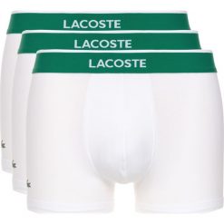 Lacoste 3-pack Bokserki Biały. Białe bokserki męskie Lacoste, bez wzorów, z bawełny. Za 197.95 zł.