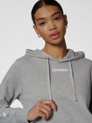 Bluza damska z kapturem Hummel Elemental. Szare bluzy damskie Hummel, na jesień, m, bez wzorów, z bawełny, eleganckie, bez ramiączek, z kapturem. Za 134.95 zł.