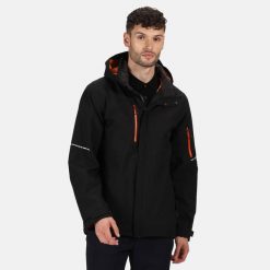 Kurtka Męska Softshell. Brązowe kurtki męskie Regatta, m, bez wzorów, z materiału, z kapturem, trekkingowe. Za 223.99 zł.