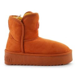 Buty D.Franklin Nordic V.2 Basic Low Orange DFSH371004 pomarańczowe. Brązowe śniegowce damskie z materiału, przed kolano, bez zapięcia. Za 380.97 zł.