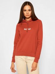 LEE ESSENTIAL HOODIE DAMSKA BLUZA Z KAPTUREM RED OCHRE L53WTXOE 112112593. Brązowe bluzy damskie Lee, l, bez wzorów, bez ramiączek, z kapturem. Za 149.99 zł.