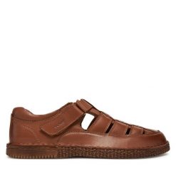 Sandały Go Soft. Brązowe sandały męskie GO SOFT, bez wzorów, bez zapięcia. Za 199.99 zł.