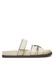 Tory Burch Klapki Ines Sport Slide 161636 Écru. Klapki damskie Tory Burch, bez wzorów, ze skóry, sportowe, bez obcasa, bez zapięcia. Za 1,569.00 zł.