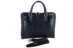 Torba na laptopa skórzana BARBERINI'S granatowa 118/1-4. Czarne torby na laptopa damskie Barberinis, bez wzorów, ze skóry, duże. Za 359.99 zł.