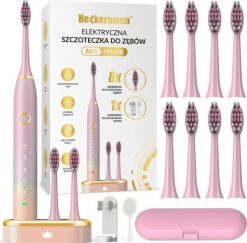 Szczoteczka Heckermann A6S Plus Różowa. Czerwone szczoteczki elektryczne Heckermann. Za 74.99 zł.