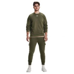 Męski Sweter Rival Fleece Z Okrągłym Dekoltem. Zielone swetry męskie Under Armour, m, bez wzorów, z bawełny, klasyczne, bez kołnierzyka, bez ramiączek. Za 289.00 zł.