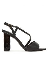 Liu Jo Sandały Serena 27 SA5135 P0062 Czarny. Czarne sandały damskie Liu Jo, bez wzorów, ze skóry, bez obcasa, na słupku, bez zapięcia. Za 489.99 zł.