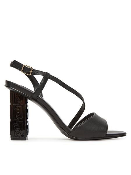 Liu Jo Sandały Serena 27 SA5135 P0062 Czarny. Czarne sandały damskie Liu Jo, bez wzorów, ze skóry, bez obcasa, na słupku, bez zapięcia. Za 759.99 zł.