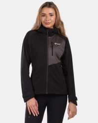 Damska kurtka softshell Kilpi BELTRA-W. Czarne kurtki sportowe damskie Kilpi, m, bez wzorów, z materiału, bez ramiączek, z kapturem, trekkingowe. Za 528.00 zł.