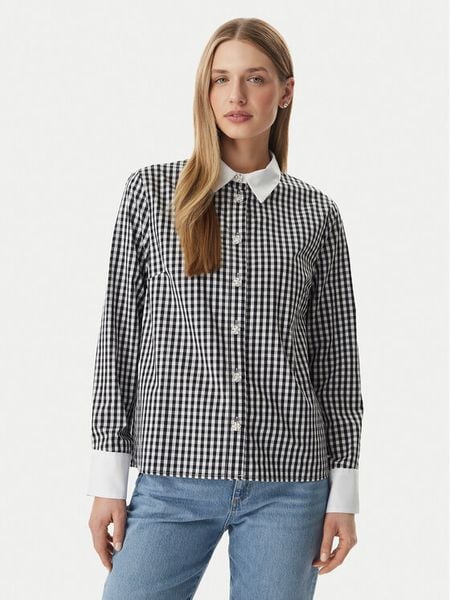 Morgan Koszula 261-CVICHY Czarny Regular Fit. Czarne koszule damskie Morgan, bez wzorów, z bawełny, bez kołnierzyka, bez ramiączek. Za 179.99 zł.