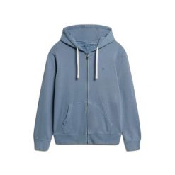 Klasyczna, zapinana na zamek hoodie essential Superdry. Niebieskie bluzy męskie Superdry, m, bez wzorów, klasyczne, bez ramiączek, z kapturem. Za 342.35 zł.