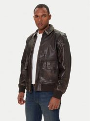Levi's® Kurtka skórzana Clayton 003AU-0000 Brązowy Regular Fit. Brązowe kurtki męskie l, bez wzorów, ze skóry, bez kaptura. Za 1,799.00 zł.