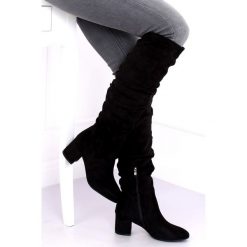 Kozaki na niskim obcasie czarne G-279 Black. Czarne kozaki damskie ButyModne, bez wzorów, bez obcasa, bez zapięcia. Za 149.00 zł.