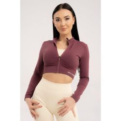 Bluza fitness damska Gym Glamour bezszwowa rozpinana. Czerwone bluzy damskie GYM GLAMOUR, m, bez wzorów, glamour, bez ramiączek, bez kaptura. Za 159.99 zł.