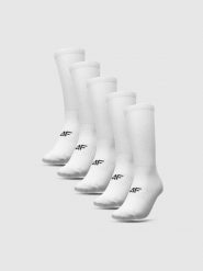 4F Skarpetki długie (5-pack) męskie - białe 39-42. Białe skarpety męskie 4F, bez wzorów. Za 69.99 zł.