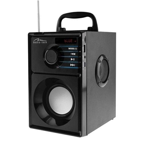 MEDIA-TECH GŁOŚNIK BEZPRZEWODOWY BOOMBOX SILVER 15W MRS MT3179. Szare głośniki przenośne Media-Tech. Za 111.99 zł.