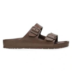 Birkenstock Arizona EVA Roast Klapki damskie. Brązowe klapki damskie Birkenstock, na lato, bez wzorów, klasyczne, bez obcasa, bez zapięcia. Za 219.99 zł.