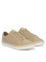 Tommy Hilfiger Tenisówki Vulc Core Long Lace FM0FM05688 Beżowy. Brązowe trampki męskie Tommy Hilfiger, bez wzorów, z materiału, bez zapięcia. Za 289.99 zł.