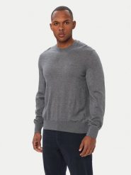 BOSS Sweter Leno 50571914 Szary ciemny Regular Fit. Szare swetry męskie Boss, m, bez wzorów, ze lnu, bez kołnierzyka, bez ramiączek. Za 679.99 zł.