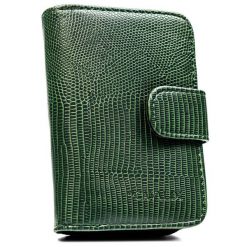 Zielony portfel damski ze skóry ekologicznej z tłoczonym wzorem skóry krokodyla 4U Cavaldi A-030B-BL. Zielone portfele damskie 4U Cavaldi, ze skóry ekologicznej. Za 29.99 zł.