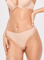 Esotiq Figi brazylijskie Stella 39563 Beżowy. Brązowe majtki damskie Esotiq, z syntetyku. Za 39.99 zł.