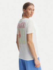 ONLY T-Shirt Kita 15291465 Biały Regular Fit. Białe t-shirty damskie ONLY, l, bez wzorów, z bawełny, bez kołnierzyka, bez ramiączek. Za 89.99 zł.