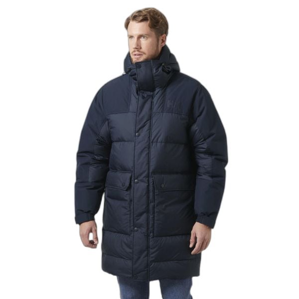 Parka Helly Hansen Escape. Niebieskie parki męskie Helly Hansen, m, bez wzorów, z puchu, bez kołnierzyka, bez kaptura. Za 1,649.15 zł.