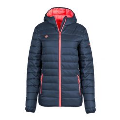 Kobieta turystyka kurtka puchowa - Sindu. Brązowe kurtki sportowe damskie IZAS, xs, bez wzorów, z materiału, bez ramiączek, z kapturem, trekkingowe. Za 356.48 zł.