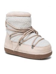 DeeZee Śniegowce WS19002-03 Beżowy. Brązowe śniegowce damskie DeeZee, z materiału, bez zapięcia. Za 199.99 zł.