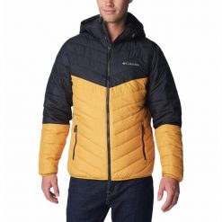 Kurtka Puchowa Columbia Eddie Gorge Hooded Jacket Męska Zimowa. Żółte kurtki męskie Columbia, na zimę, l, bez wzorów, z puchu, casualowe, bez kaptura. Za 667.99 zł.