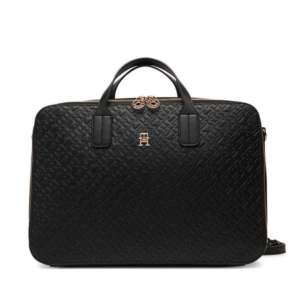 Torba na laptopa Tommy Hilfiger. Czarne torby na laptopa damskie Tommy Hilfiger, bez wzorów. Za 679.99 zł.