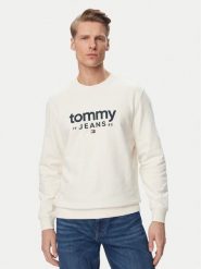 Tommy Jeans Bluza Graphic DM0DM23392 Biały Regular Fit. Białe bluzy męskie Tommy Jeans, m, bez wzorów, z bawełny, bez ramiączek, bez kaptura. Za 329.99 zł.