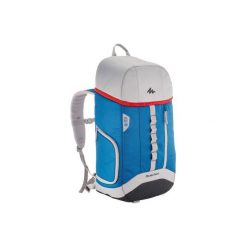 Lodówka-plecak turyst. 30 l. Niebieskie plecaki męskie QUECHUA, bez wzorów, z materiału. Za 129.99 zł.