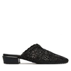 Klapki Hispanitas. Czarne klapki damskie Hispanitas, bez wzorów, bez obcasa, bez zapięcia. Za 549.99 zł.