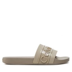 Klapki Calvin Klein. Klapki damskie Calvin Klein, bez wzorów, bez obcasa, bez zapięcia. Za 159.99 zł.