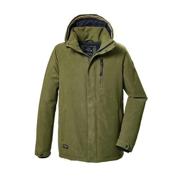 Kurtka z kapturem Killtec GW 71. Zielone kurtki męskie KILLTEC, bez wzorów, sportowe, z kapturem. W wyprzedaży za 578.50 zł.