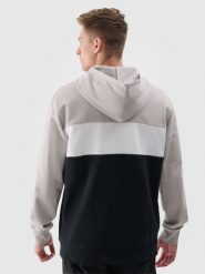 4F Bluza dresowa nierozpinana z kapturem męska - szara XL. Szare bluzy męskie 4F, m, bez wzorów, z bawełny, z kapturem. W wyprzedaży za 139.99 zł.