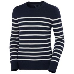 Damski sweter z wełny Helly Hansen. Niebieskie swetry nierozpinane damskie Helly Hansen, na zimę, bez wzorów, z wełny, sportowe, bez kołnierzyka, bez ramiączek. Za 665.00 zł.