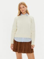Weekend Max Mara Sweter Gabbia 2425366162 Écru Regular Fit. Swetry nierozpinane damskie Weekend Max Mara, xxl, bez wzorów, z wełny, bez kołnierzyka, bez ramiączek. Za 819.99 zł.