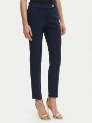Rinascimento Spodnie materiałowe CFC0128638003 Granatowy Slim Fit. Niebieskie spodnie materiałowe damskie Rinascimento, bez wzorów, z materiału. Za 399.99 zł.