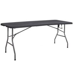 Stół składany 180 cm stolik na biwak, kemping, turystyczny walizka czarny. Czarne walizki damskie Springos, bez wzorów. Za 168.99 zł.