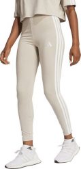 Legginsy damskie adidas Essentials 3-Stripes Cotton beżowe JE0073 XL. Brązowe legginsy damskie Adidas, bez wzorów. Za 195.15 zł.