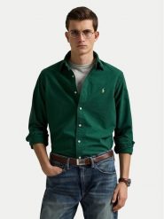 Polo Ralph Lauren Koszula 710804257063 Zielony Slim Fit. Zielone koszule męskie Polo Ralph Lauren, l, bez wzorów, z bawełny, bez kołnierzyka, bez ramiączek. Za 629.99 zł.