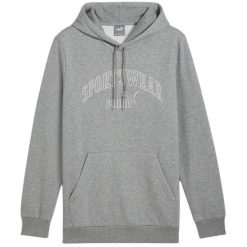 Męska Bluza Z Logo Essentials 68177. Szare bluzy męskie Puma, m, bez wzorów, bez ramiączek, bez kaptura. Za 318.99 zł.
