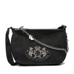 Torebka Juicy Couture. Czarne listonoszki damskie Juicy Couture, bez wzorów, bez dodatków. Za 349.99 zł.
